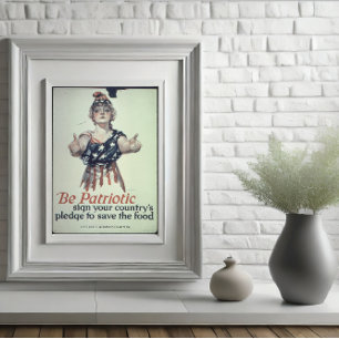 Wees Patriotisch Glanzend Poster