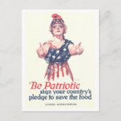 "Wees patriottisch: Save Food" WWI Poster Briefkaa Briefkaart (Voorkant)