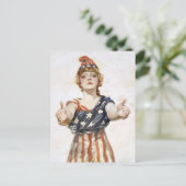 Wees Patriottische vintage poster Briefkaart (Staand voorkant)