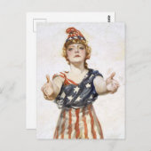 Wees Patriottische vintage poster Briefkaart (Voorkant / Achterkant)