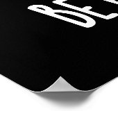 Wees persistent Funny Ant Pun Dark BG Poster (Hoek)