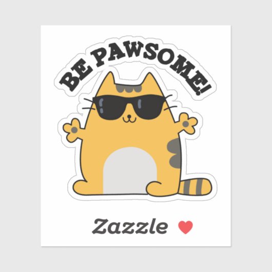 Wees piepklein Geweldige kattenwoordje Sticker (Vel)