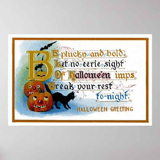 Wees Plucky en Vet op Halloween Poster (Voorkant)