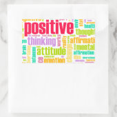 Wees positief! Blijf positief! Rechthoekige Sticker (Tas)