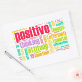 Wees positief! Blijf positief! Rechthoekige Sticker (Envelop)