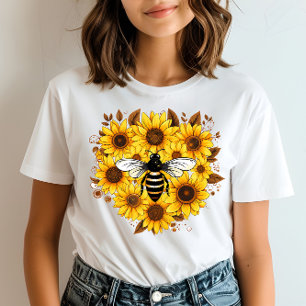 Wees positief bloemrijk t-shirt