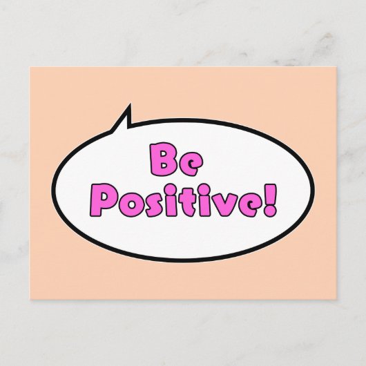Wees positief! briefkaart (Voorkant)