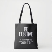 Wees positief Canvas tas – Inspirerend schoudertas (Voorkant)