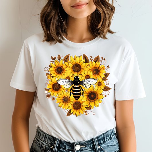 Wees positief floraal t-shirt