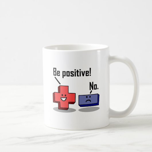 Wees Positief Grappige Mok (Rechts)