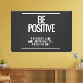 Wees positief ingelijst canvas afdruk (Insitu (Woonkamer))