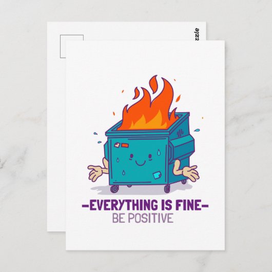 Wees positief inspirerend briefkaart (Voorkant / Achterkant)