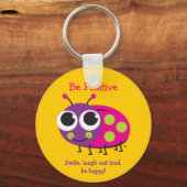 "Wees positief" Ladybug-Sleutelhanger Sleutelhanger (Voorkant)