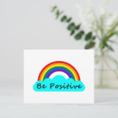 Wees Positief - LGBT Regenboog Briefkaart (Staand voorkant)
