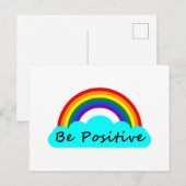 Wees Positief - LGBT Regenboog Briefkaart (Voorkant / Achterkant)