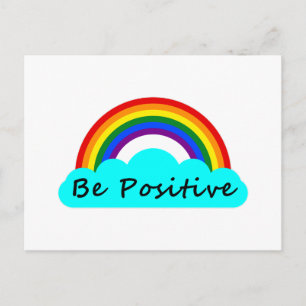 Wees Positief - LGBT Regenboog Briefkaart
