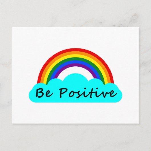 Wees Positief - LGBT Regenboog Briefkaart (Voorkant)