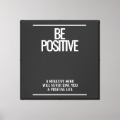 Wees positief oversized canvas afdruk (Voorkant)
