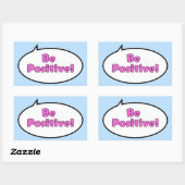 Wees positief! rechthoekige sticker (Vel)