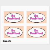Wees Positief! Rechthoekige Sticker (Vel)