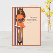 Wees positief schattige verjaardag Kaart voor vrie (Gele Bloem)