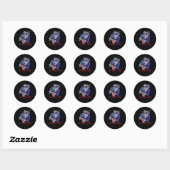 Wees positief vampier ronde sticker (Vel)