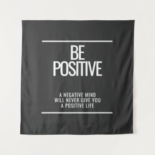 Wees positief wandtapijt wandkleed