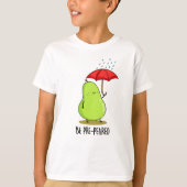 Wees pre-pear-ed Funny Pear in Rain Pun T-shirt (Voorkant)
