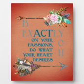 Wees precies je boho stijl pijl bloemen mooi fotoplaat (Voorkant)