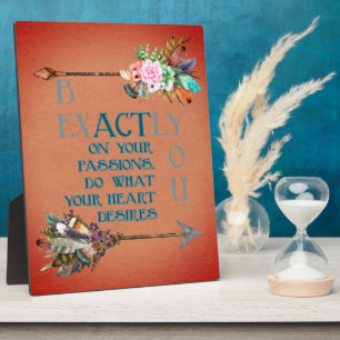 Wees precies je boho stijl pijl bloemen mooi fotoplaat