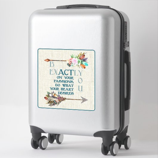 Wees precies jij | Boho Arrows | Inspiratie Sticker (Koffer)