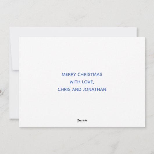 Wees prettig en helder kerstfeest met Gay Pride Feestdagenkaart (Achterkant)