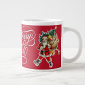 Wees prettig en  kerstfeestdag grote koffiekop (Rechts)