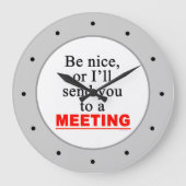 Wees prettig, grappige Kantoor wandklok (Voorkant)