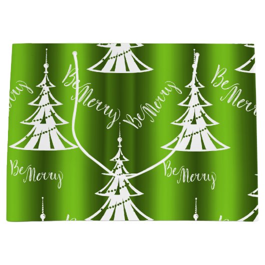 Wees prettig groen kerstfeest groot cadeauzakje (Voorkant)