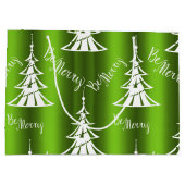 Wees prettig groen kerstfeest groot cadeauzakje (Achterkant)