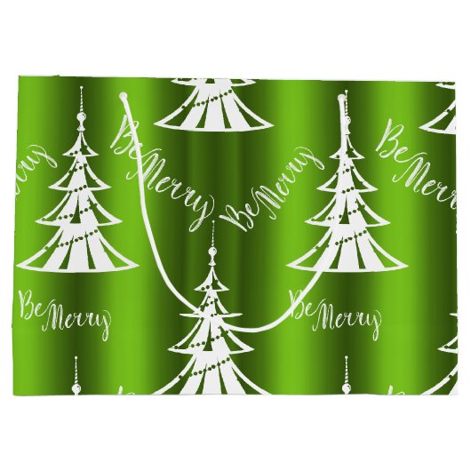 Wees prettig groen kerstfeest groot cadeauzakje (Achterkant)