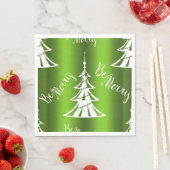 Wees prettig groen kerstfeest servet (Insitu)