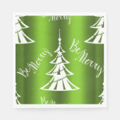 Wees prettig groen kerstfeest servet (Voorkant)