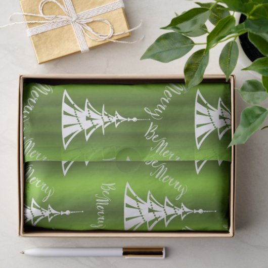 Wees prettig groen kerstfeest tissuepapier (Geschenk)