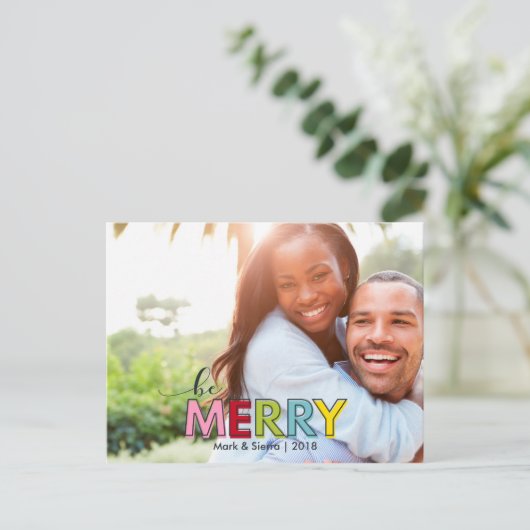 Wees prettig kerstfoto-feestdag Briefkaart (Staand voorkant)