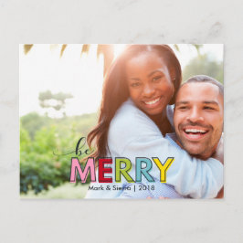 Wees prettig kerstfoto-feestdag Briefkaart