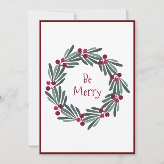 Wees prettig land met kerstfeestdag Kaart (Voorkant)