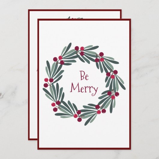 Wees prettig land met kerstfeestdag Kaart (Voorkant / Achterkant)