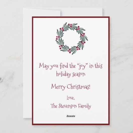 Wees prettig land met kerstfeestdag Kaart (Achterkant)