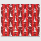 Wees prettig rood kerstfeest cadeaupapier (Vlak)