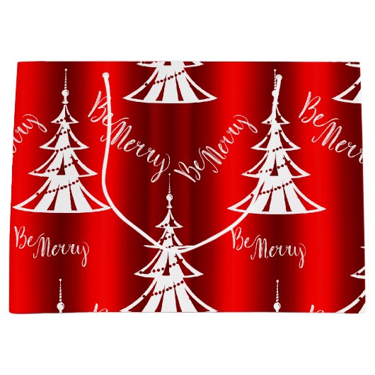 Wees prettig rood kerstfeest groot cadeauzakje (Voorkant)