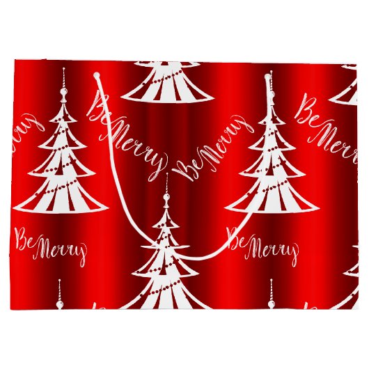 Wees prettig rood kerstfeest groot cadeauzakje (Achterkant)