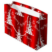 Wees prettig rood kerstfeest groot cadeauzakje (Achterkant Gekanteld)