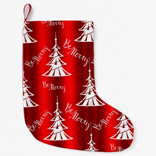 Wees prettig rood kerstfeest kleine kerstsok (Voorkant)